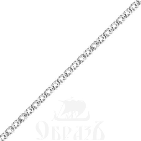 цепь плетение "тройной ромб" с алмазной огранкой серебро 925 пробы (арт. 9065050)